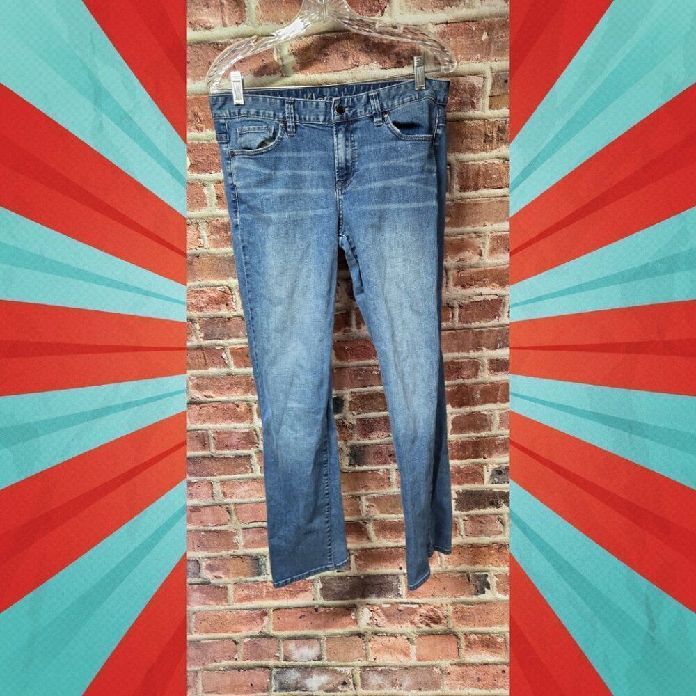 Calvin Klein Women's Mid Rise Straight‎ Leg Jeans | Size 30/10 Blue Denim 34"